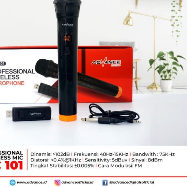 mic wireless single advance 101 microphone advance 101