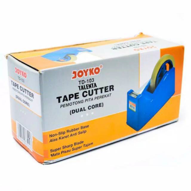 Tempat Isolasi / Tape Cutter / Tape Dispenser Dual Core Joyko TD-103