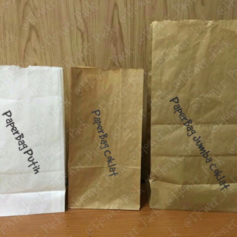 Paperbag Take Away Jumbo|Paperbag Kertas Jumbo Warna Coklat