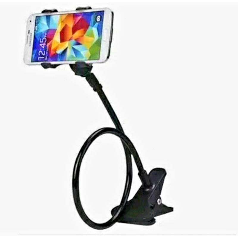 Lazypod Jepit Flexible Holder HP Standing Jepitan Narsis Fleksibel For Smartphone 360° Rotation Long Flexible