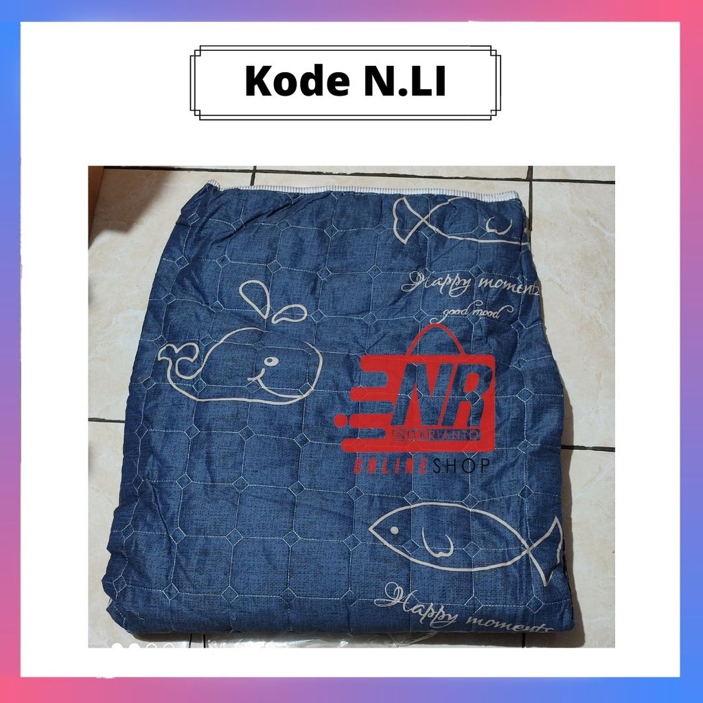 Sprei Waterproof / Sprei Waterproof Uk180x200cm / Sprei Waterproof Import / Sprei Anti Ompol / Sprei Anti Air-Navy - Lumba Ikan
