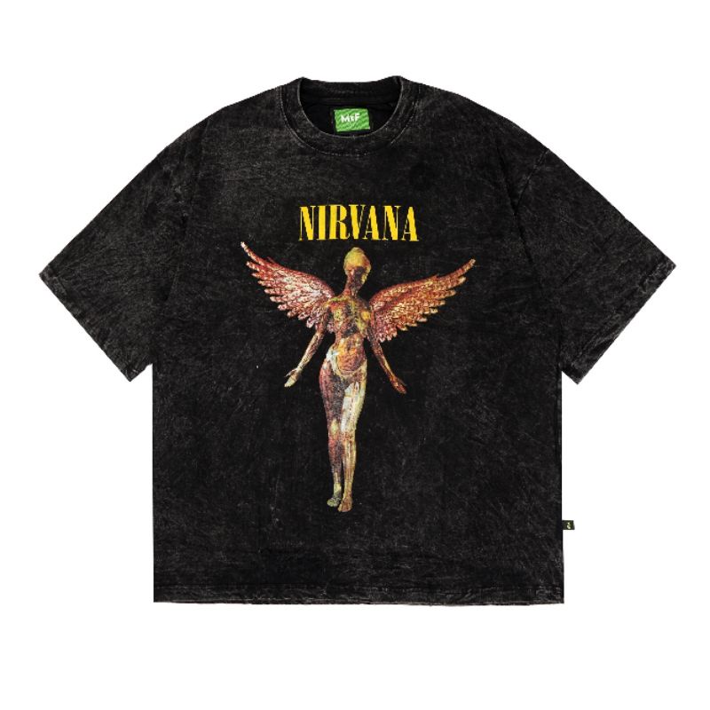 OVERSIZE TSHIRT TEE TOXIC1805 NIRVANA 02 BLACK WASH PREMIUM