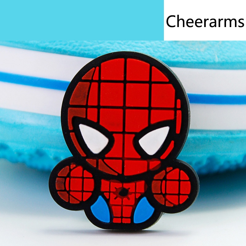 Super hero Jibbitz Crocs pin wanita charms sandal DIY Marvel pria Aksesoris Bahan Untuk Dekorasi Sepatu Hadiah anak laki-laki