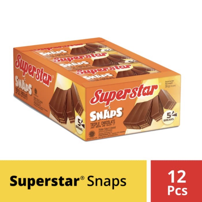 

54ekh Wafer Superstar Snap @2000 ( 1 Container Isi 12 Pcs ) 60J