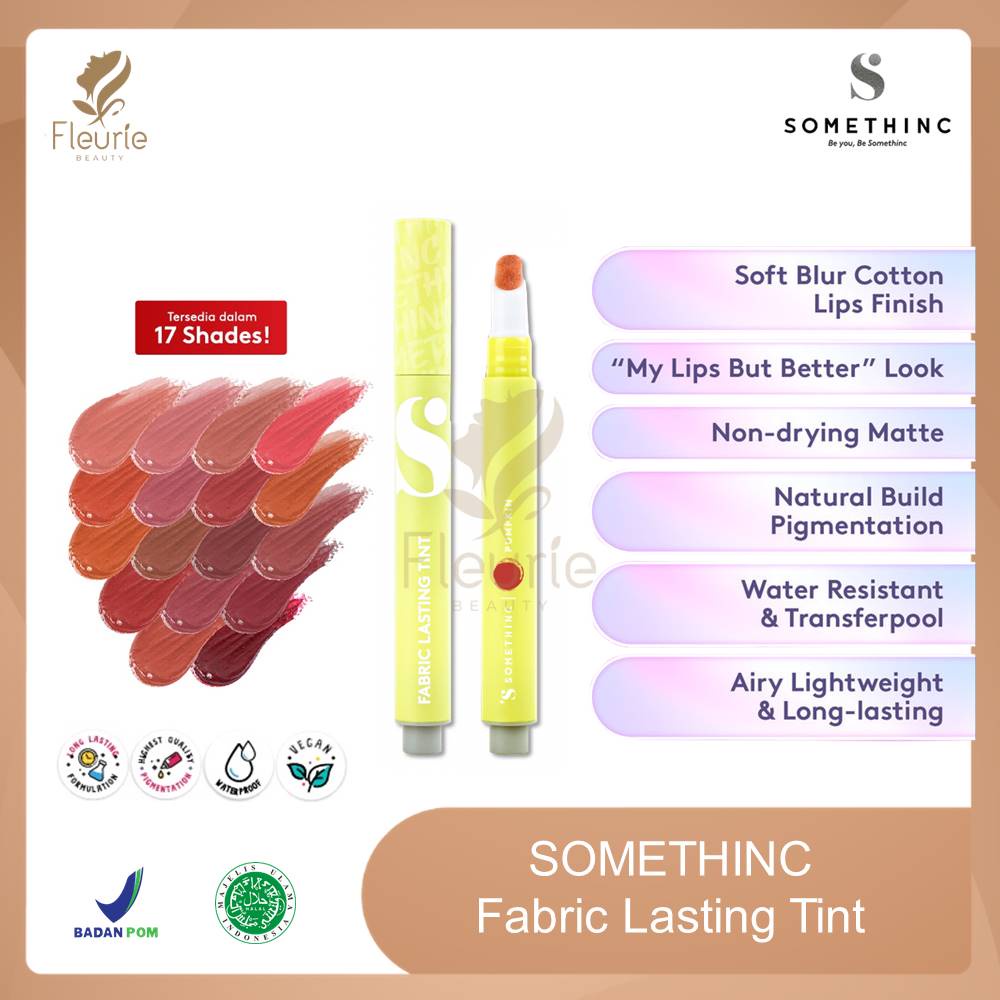 Somethinc Fabric Lasting Tint Blur Powdery Finish - Lip Tint Blur Powdery Finish Original BPOM