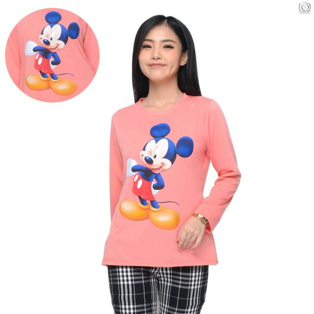 TSHRIT PANJANG MICKEY BABYTERRY FIT TO XL