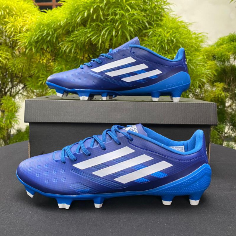 Sepatu Bola Adidas X 99.1 Blue Stripes White FG