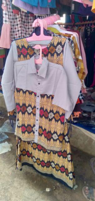 Set Cp Jada Baju Couple Wolfis Kombi Batik Couple 6 Warna