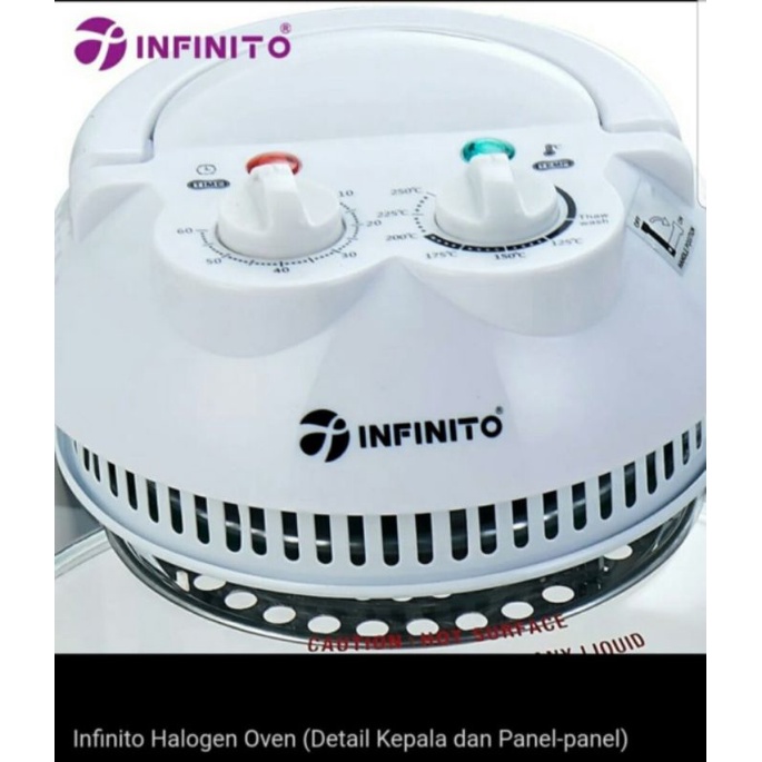 Air Fryer INFINITO Oven Halogen Tembus Pandang Low Watt Garansi Resmi