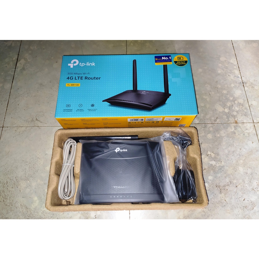 TP-LINK TL-MR100 4G LTE Router 300 Mbps Wireless N 300Mbps Wireless N 4G Router (second mulus)
