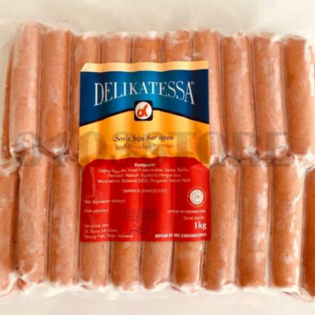 

Sosis Sapi Breakfast tipe AB Skinless 1kg Delikatessa