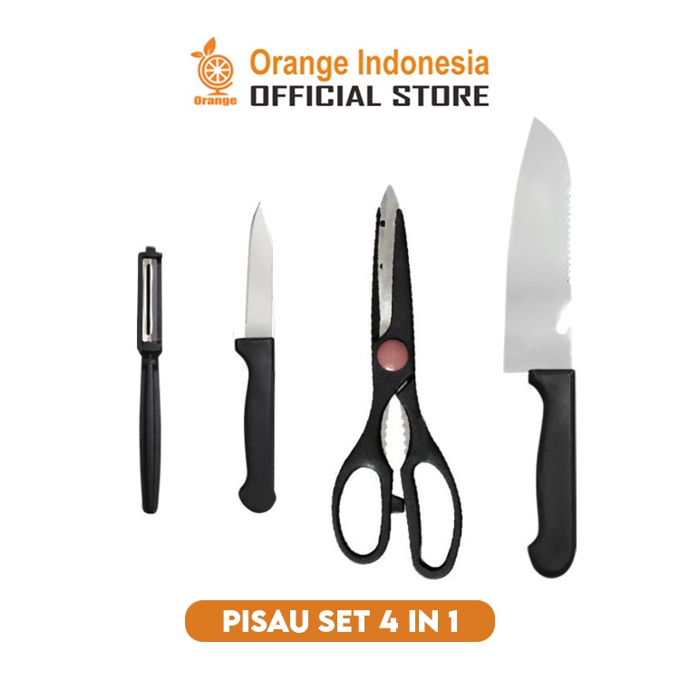 WHI Pisau Set Dapur Anti Lengket Knife Pisau Tajam Isi 6pcs Pisau Buah Pisau Dapur Pisau Serbaguna