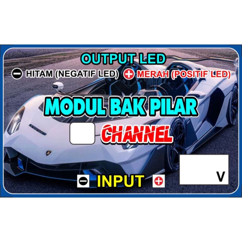 MODUL BAK PILAR STROBO ANIMASI 12V/24V HARGA EKONOMIS