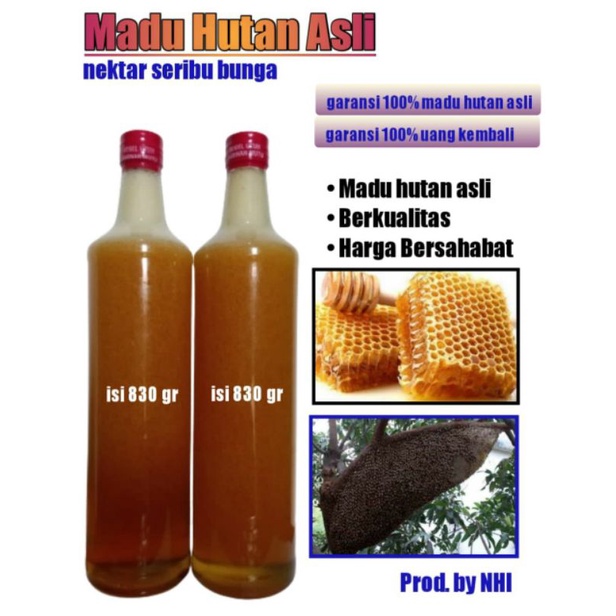 

Madu Hutan Asli Nektar Seribu Bunga 830gram