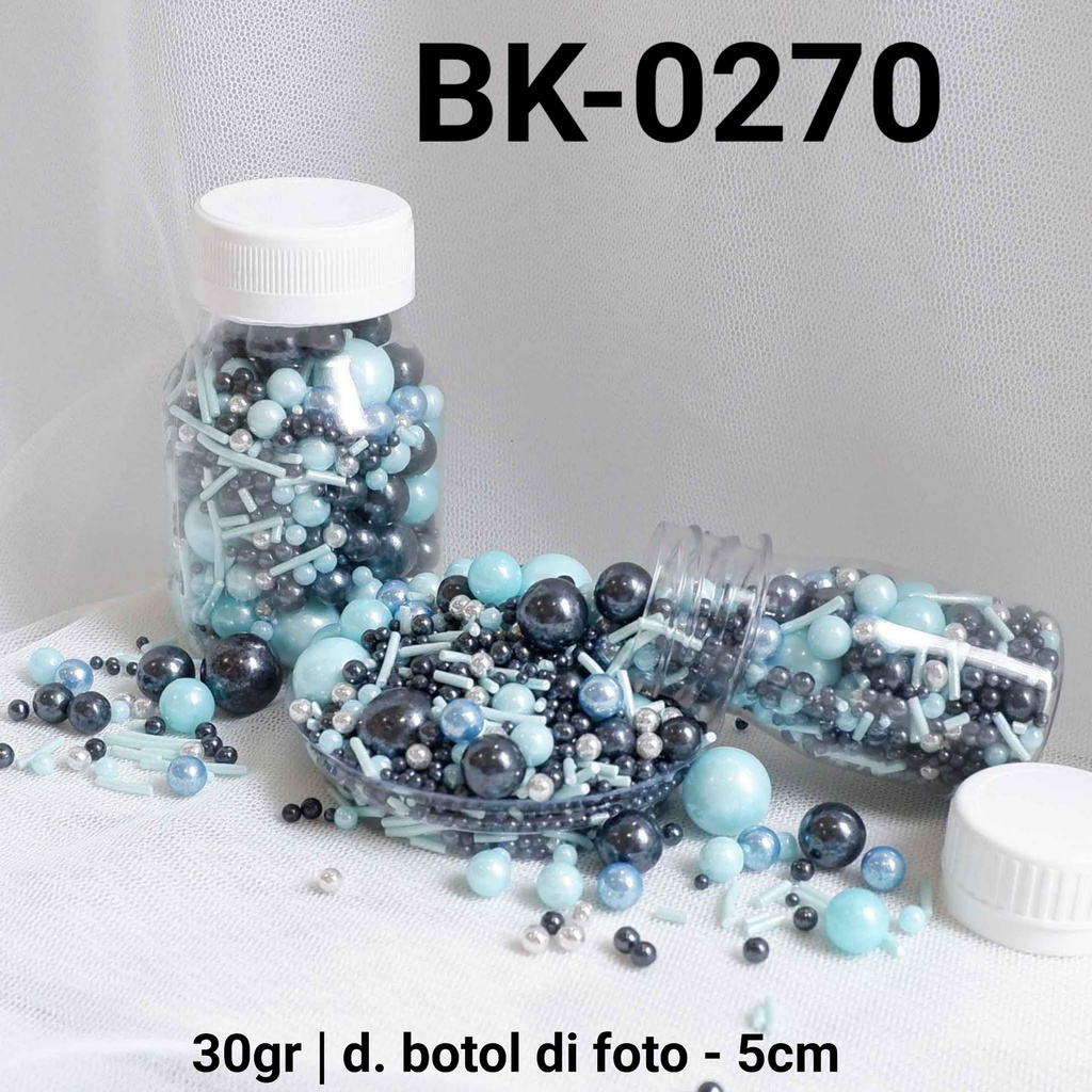 

BK-0270 Sprinkles sprinkle springkel 30gr mutiara biru hitam yamama baking grosir murah sprinkles cake dekorasi mutiara trimit decoration story sprinklestory sprinklesstory sprinkle story yamama baking
