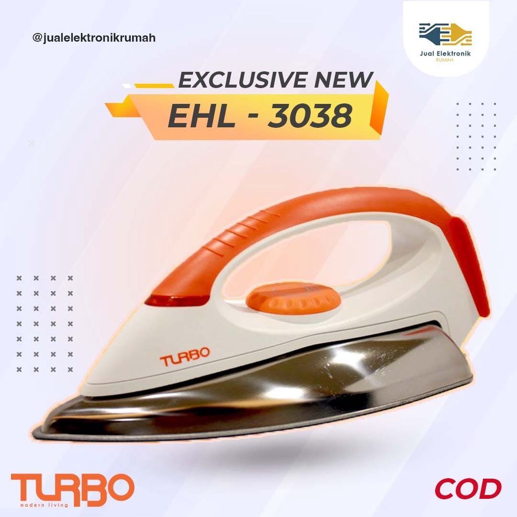 Setrika Gosokan Turbo EHL3038 by Philips Distributor Anti Lengket