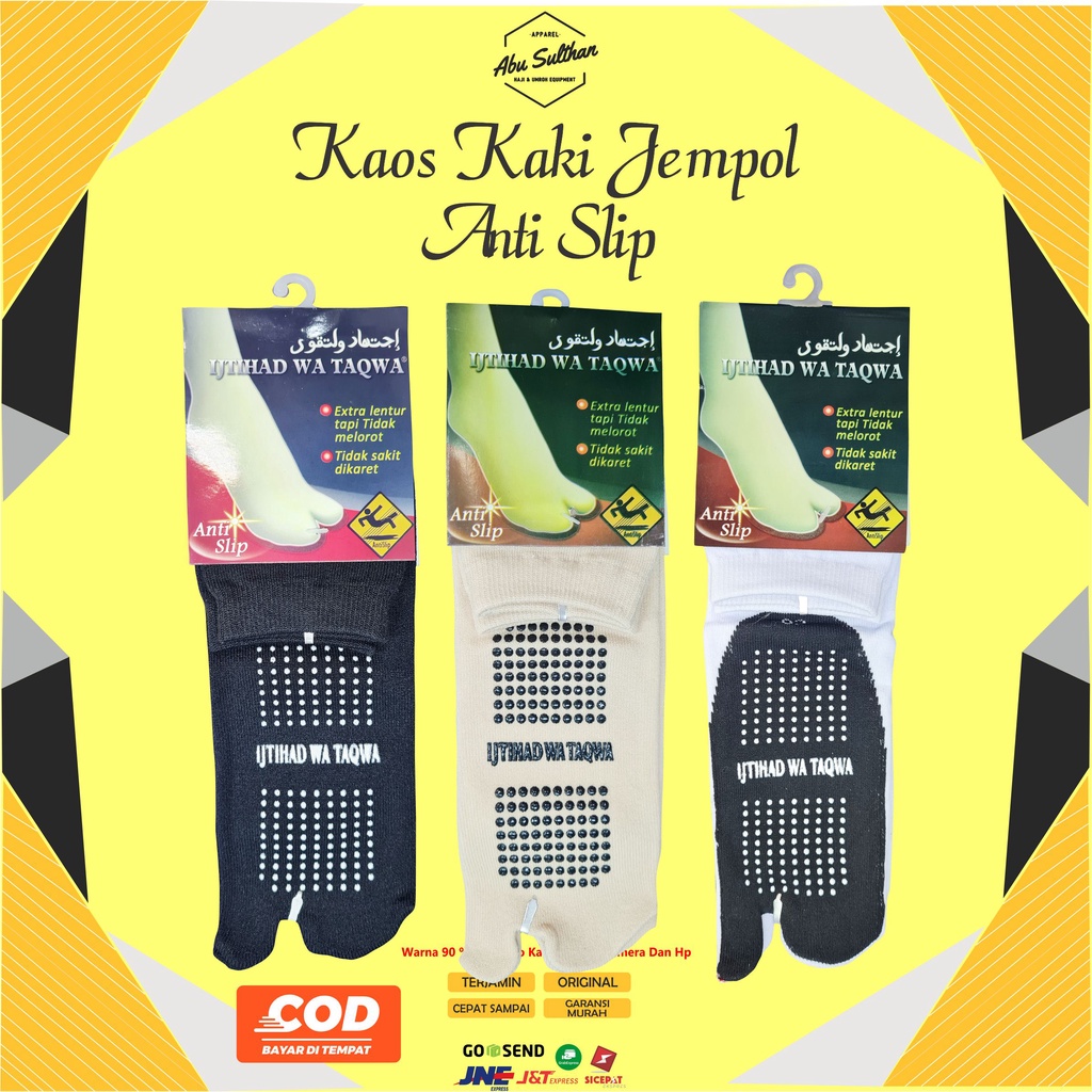 Kaos Kaki Muslimah Jempol Anti Slip Perlengkapan haji Umroh Kaos Kaki Wanita Anti Licin