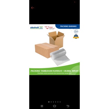 

Bubble wrap tambahan pengaman kardus pengaman
