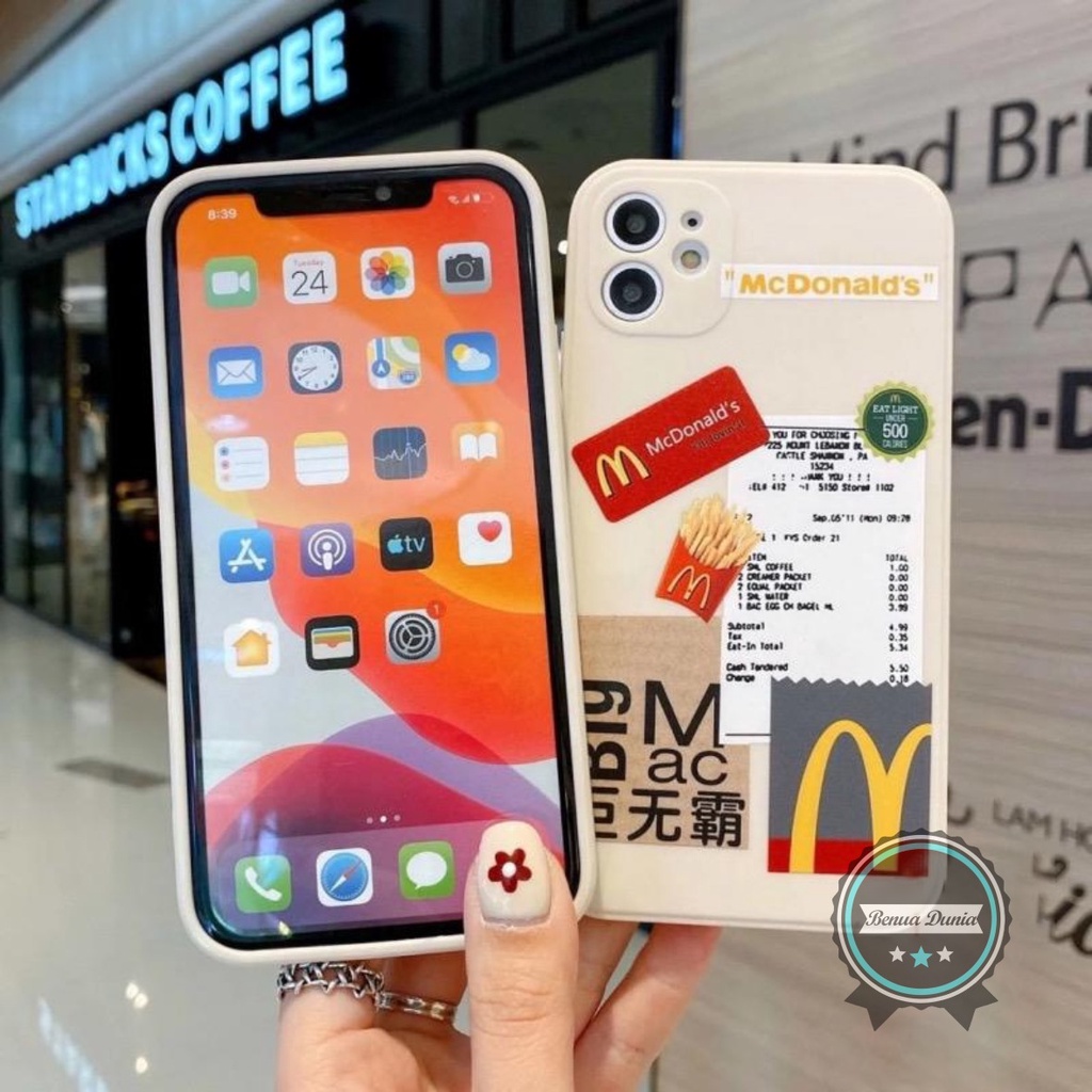 SS087 Casing McDonald's Straight Cube Soft Case vivo Y15S Y01 Y12 Y15 Y17 Y20 Y20S Y12S Y21 Y21S Y33S Y30 Y50 Y30I Y51 2020 BD2496-3