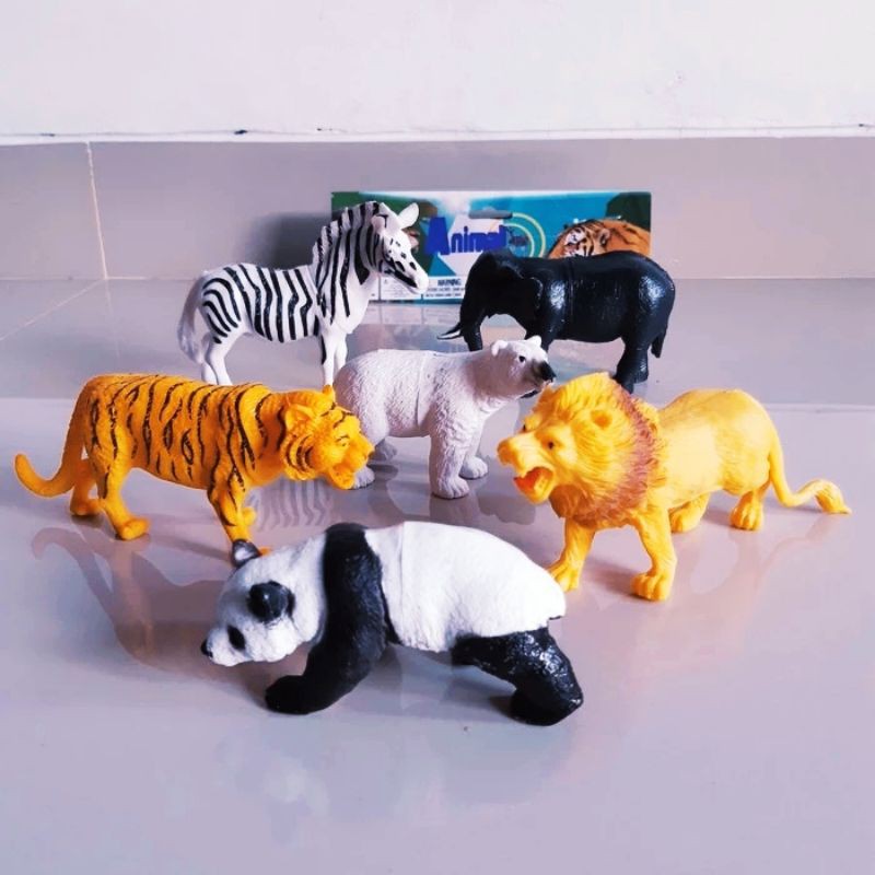 Set Mainan Hewan Ukuran Besar - Paket Kebun Binatang Animal karet anak
