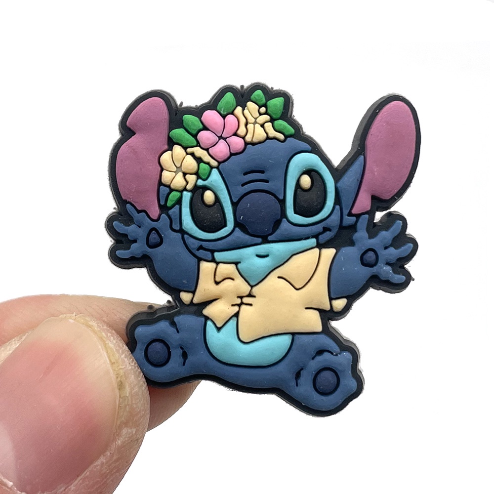 Stitch ️Tema kartun lucu Crocs Pin Sandal shoe charms Jibbitz DIY Dapat Dilepas decorate accessories Anak Hadiah