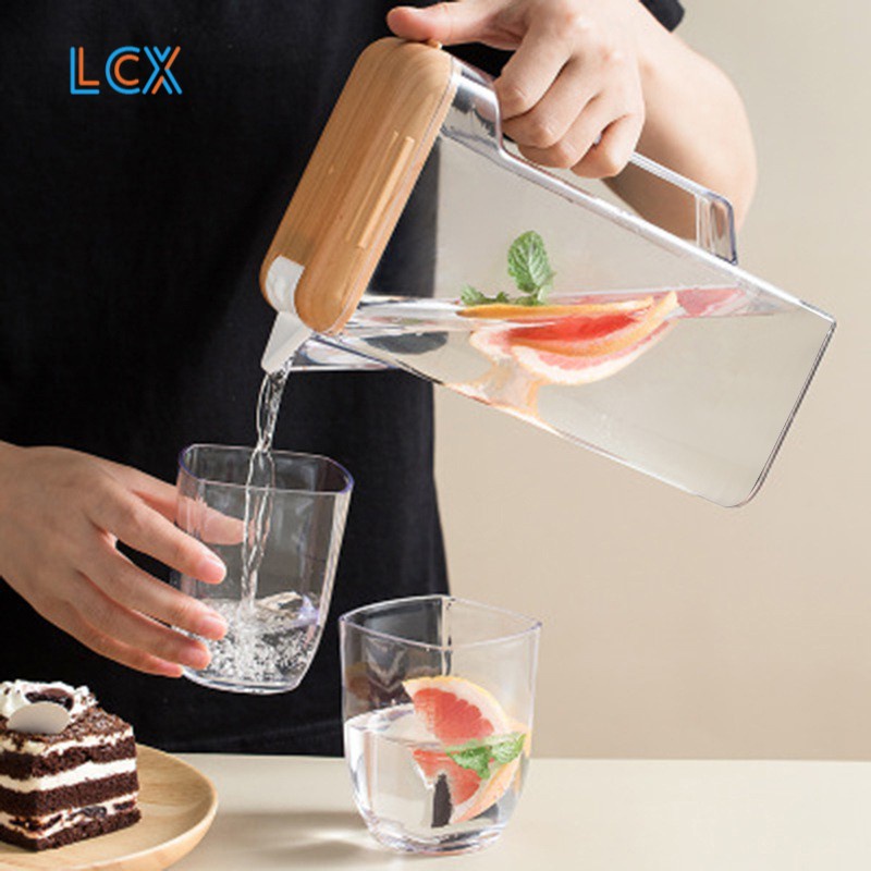 LCX Teapot Set 5in1 Teko Teko Pitcher Tahan Panas Untuk Teh/Jus/Air/VS-34