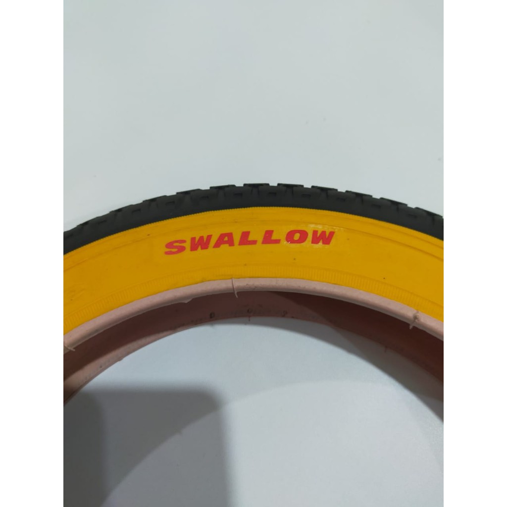 Swallow Ban luar 12 1/2 x 1.75 list kuning sepeda anak