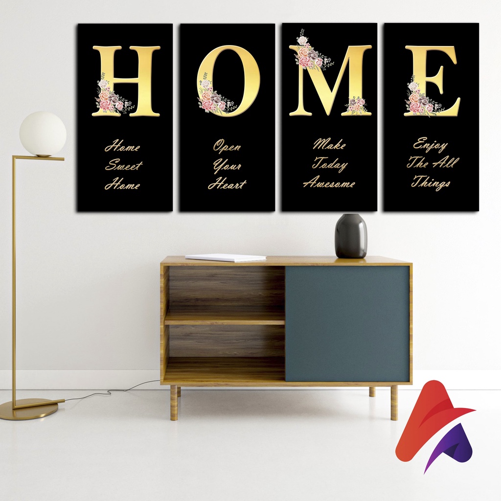 HIASAN DINDING HOME SWEET HOME SATU PAKET SATU SET RUANG TAMU  KAMAR HIASAN DINDING KAMAR RUMAH DEKORASI PAJANGAN KAYU POSTER WALL DECOR DEKORASI DINDING