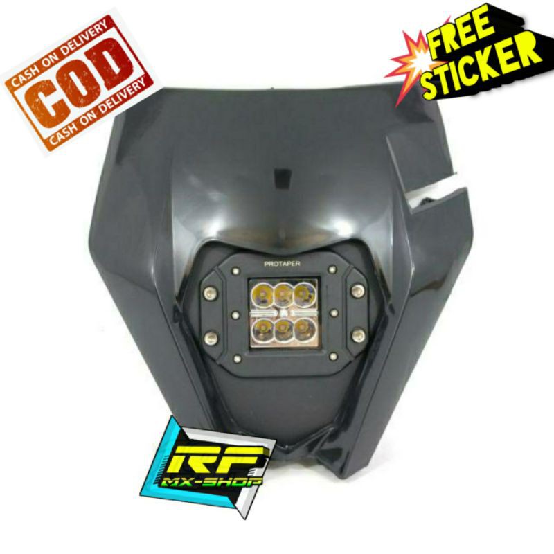 HEAD LAMP BATOK LAMPU DEPAN KTM 250 KLX LED 6 TITIK KEDOK SUPERMOTO CRF