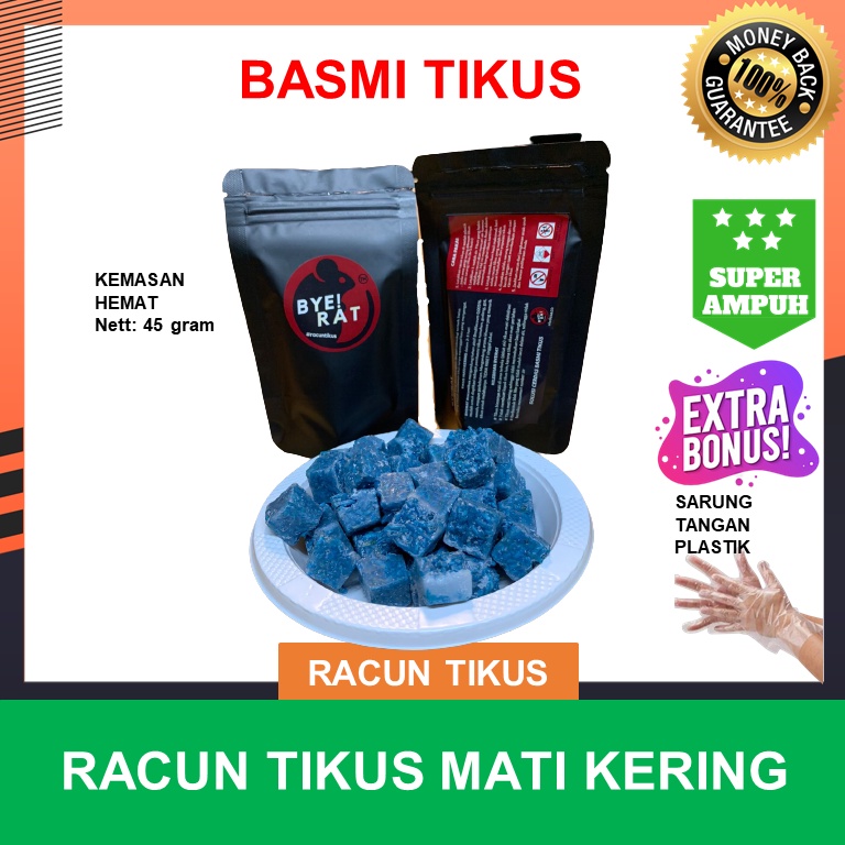 BASMI TIKUS RACUN PALING AMPUH BYERAT KEMASAN 45 Gram