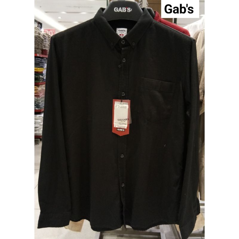 Gab's by gabrielle casual original mens AAAG004A061T Kemeja lengan panjang pria regular fit hitam