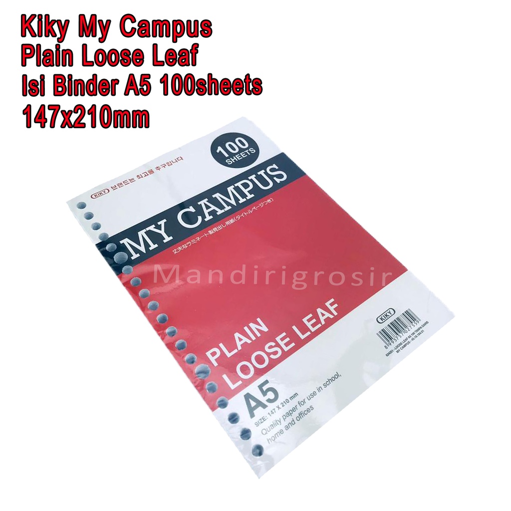 Isi Binder A5 *My Campus * 147x210mm * 100sheets