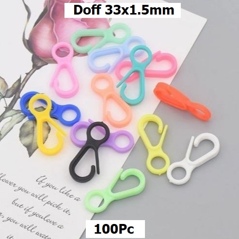 Kaitan Gantungan Angka 8 Plastik Doff Warna-Warni Harga/100Pc