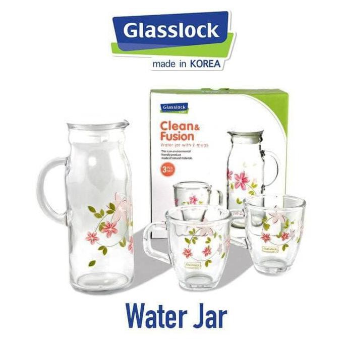 Jual Waterjar Glasslock botol air minum thermos kaca tumbler |Tupperware / Tupper ware|