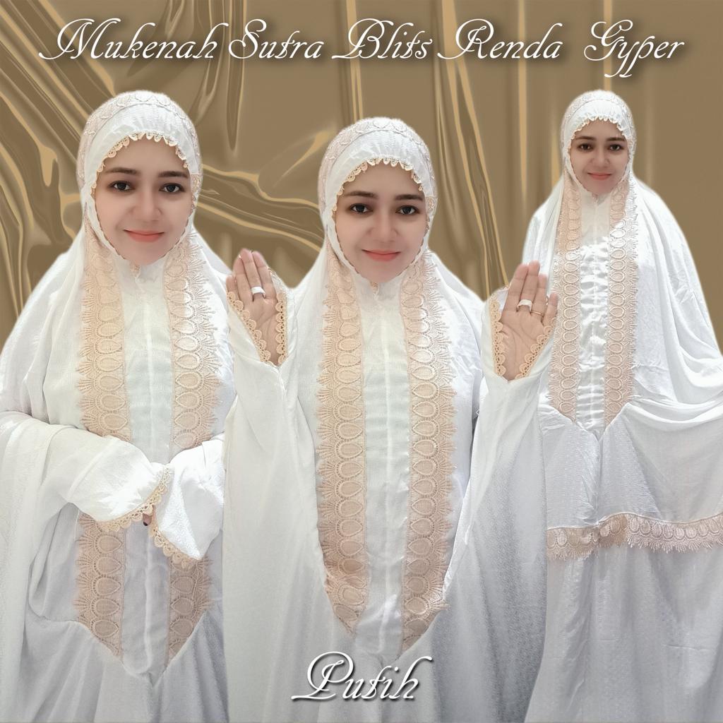 (real pict/banyak warna) MUKENA TERUSAN SUTRA BLITZ MUKENA SANTRI BAHAN ADEM