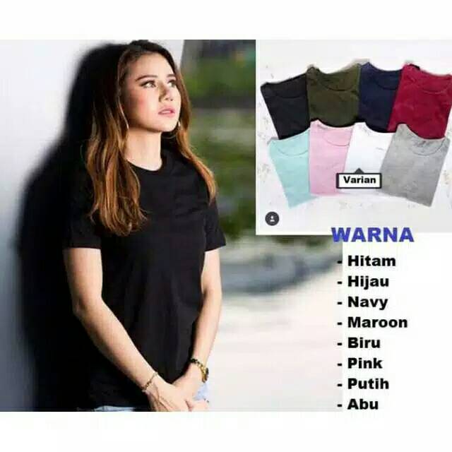 Kaos Wanita Oneck Polos / Tshirt Polos / Pakaian Wanita Murah (All Colour)