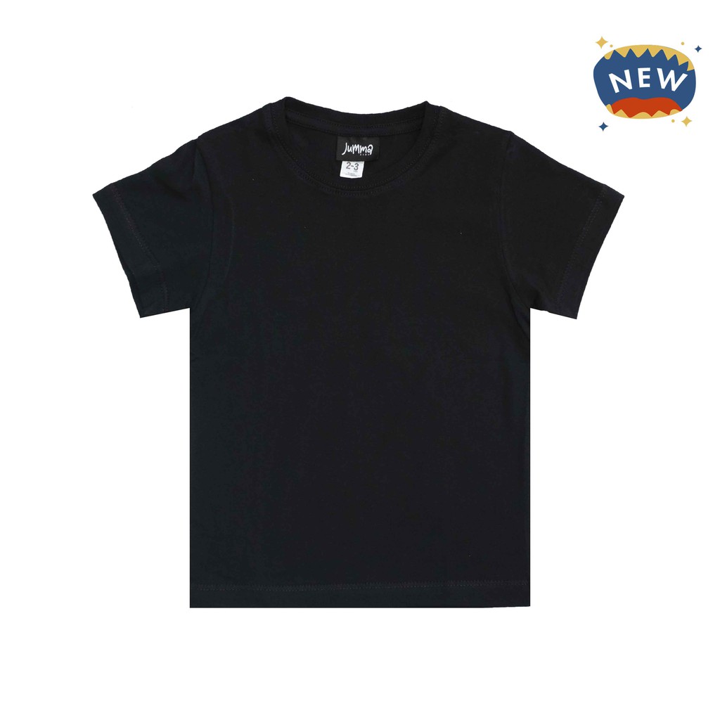 

Jummakids Black Basic Tshirt Anak