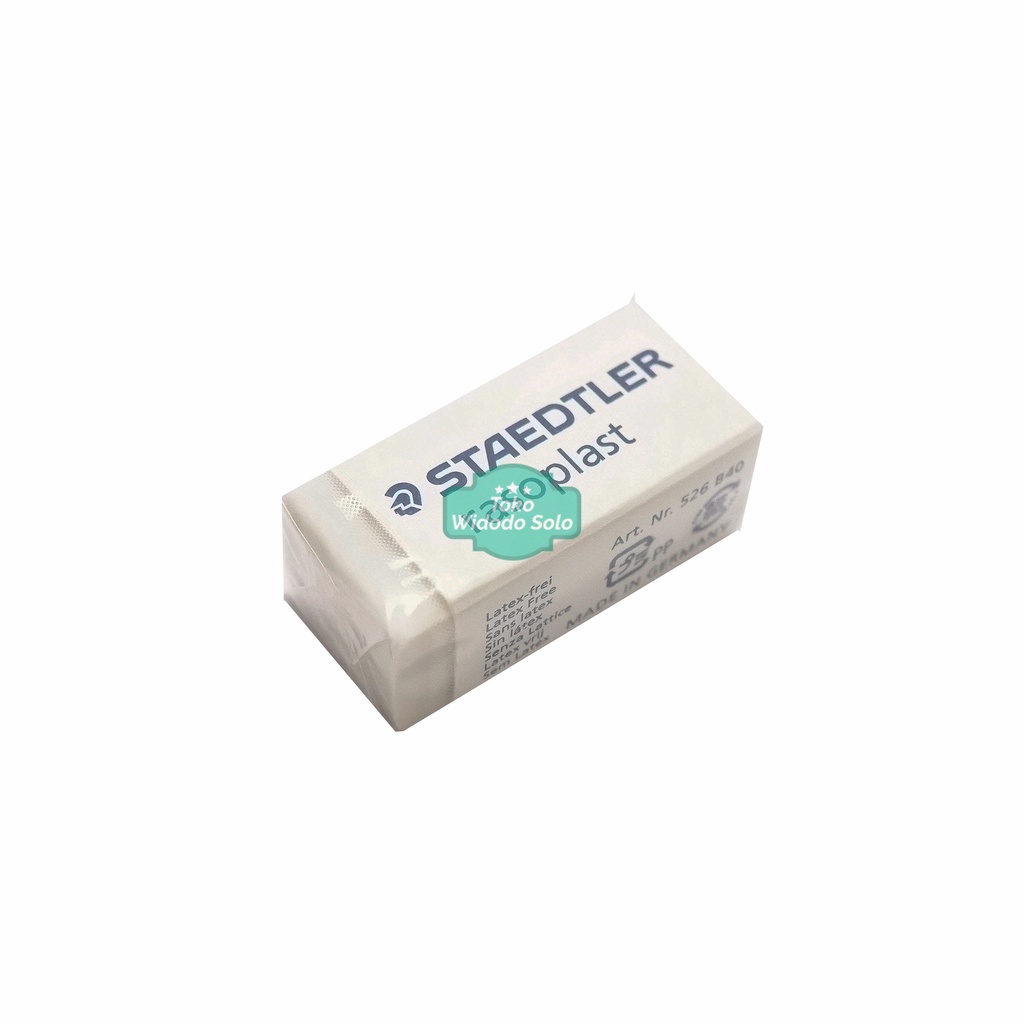 

Penghapus Staedtler Kecil Setip Eraser Putih Rasoplast 526 B40 Dust Free - 1 Buah