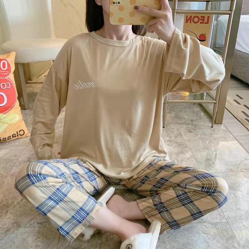 baju tidur piyama lengan panjang celana panjang pp bahan spandex import-8.