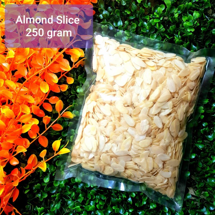 

ds201fs Kacang Almond Slice Mentah / Raw Slice Almond- 250 Gram Dscscv