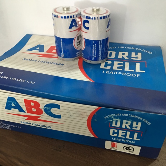 Batu Baterai Besar ABC ukuran D 1.5v