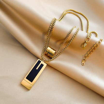 Kalung Titanium Steel Panjang Fashion