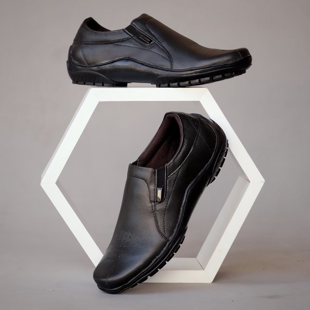 MARIO X RIONZ SepatuFormal Pantofel pria Resmi Formal Hitam Coklat Kuliah Kondangan Kerja PNS Guru slip on pria