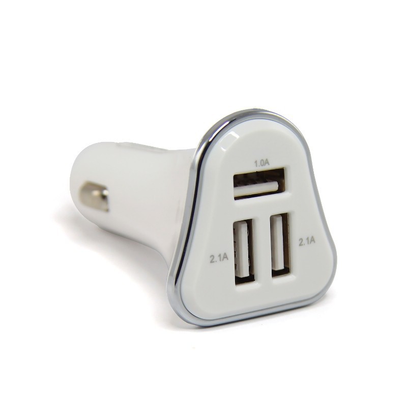 Adaptor Travel Charger Mobil YK Design Car Charger 3 Port Micro USB Original Fast Charging