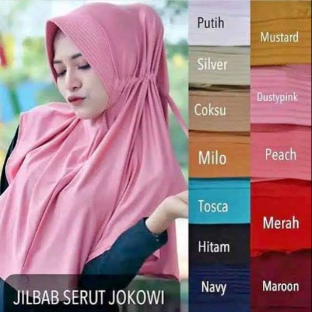 Jilbab serut Jokowi/serut Jokowi/hijab serut/kerudung serut