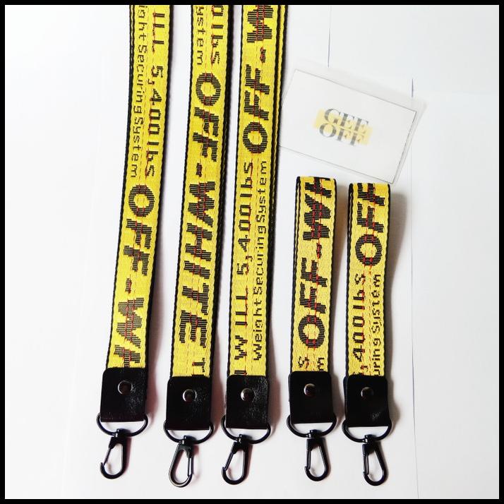 

Off White Lanyard + Keychain Tali Id Card Gantungan Kunci