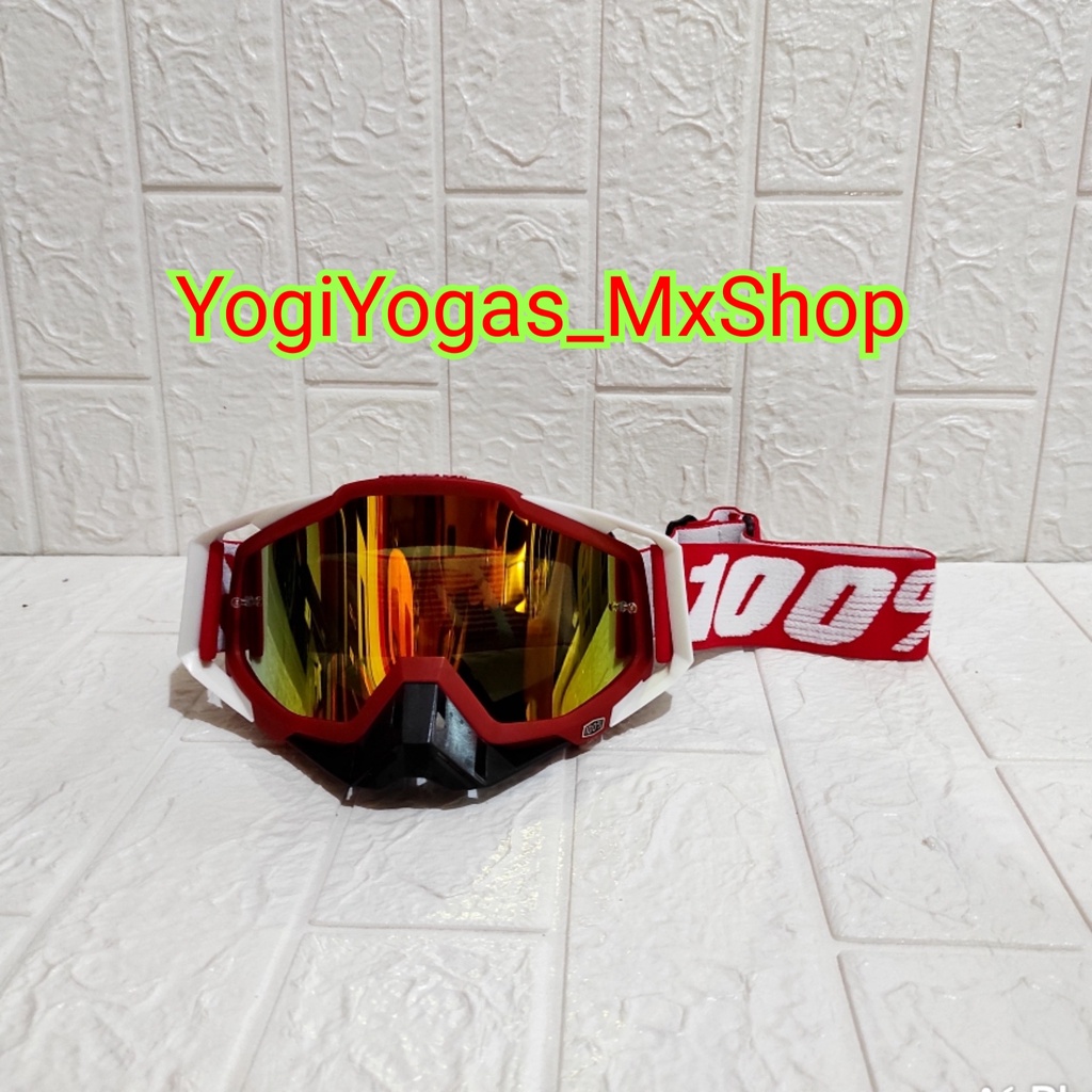 goggle cross trail or supermoto universal  berkendara kacamata helm goggle 100percen import kualitas premium goggle trail offroad bisa onroad berkualitas KODE 006