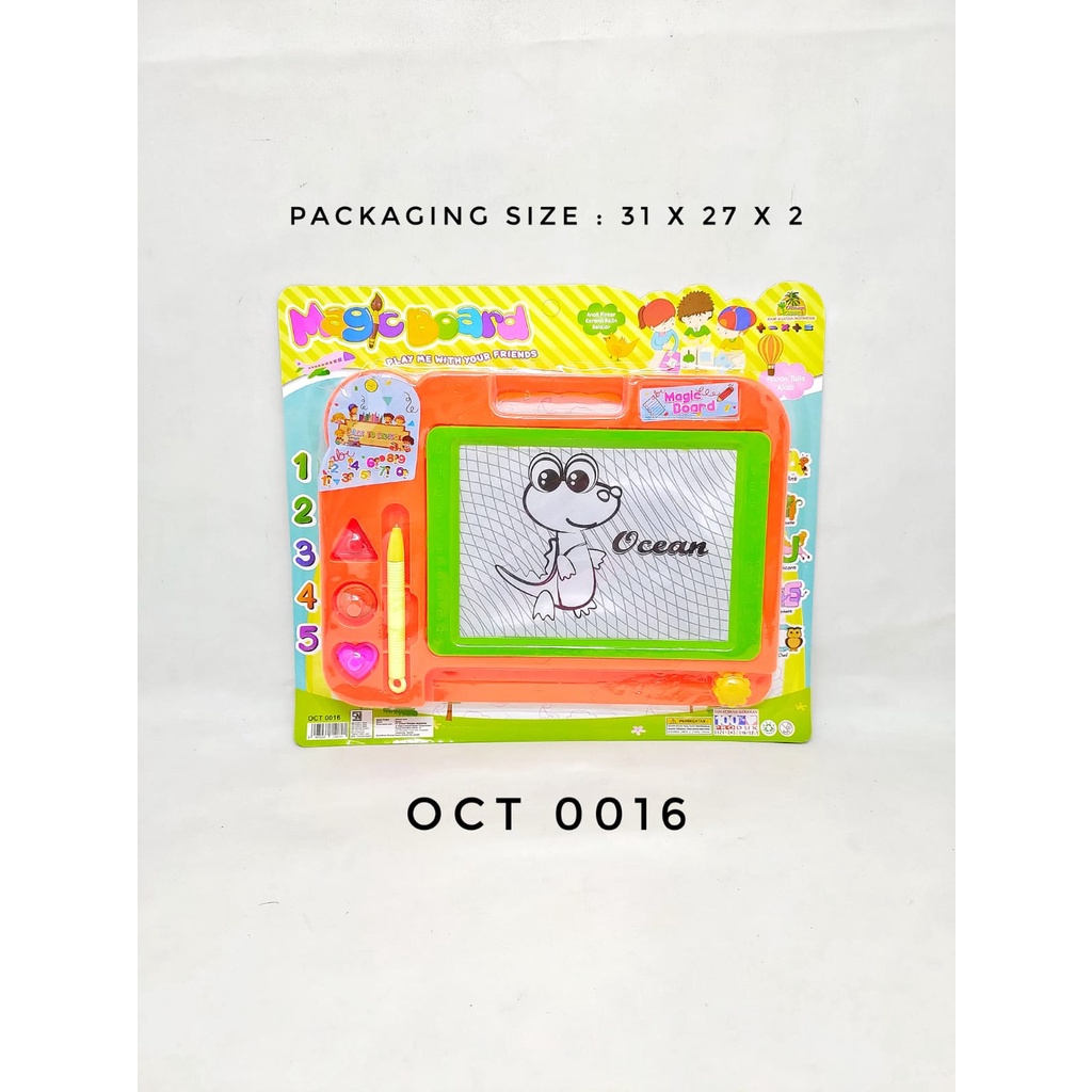 SLIDE ERASE MAGNET BOARD bahan tebal / papan tulis magnet geser hapus OCT0016