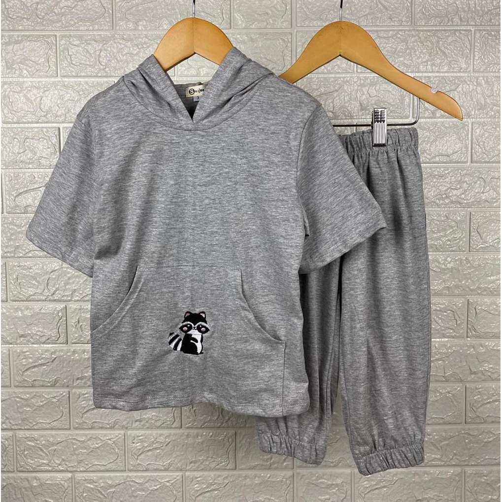 Setelan Anak Unisex Hoodie Lily Oversize Mix Warna Size 1-5Tahun SMILEE CBKS S23