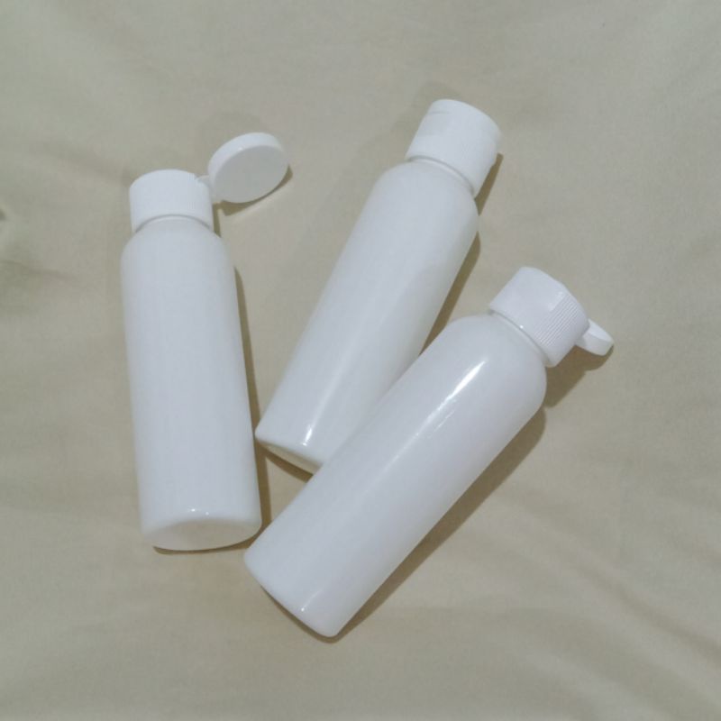 Botol Plastik FLIPTOP PUTIH 100ml/Botol FLIPTOP DOVE 100ml